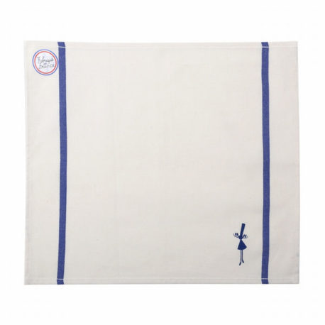 serviette de table bleue